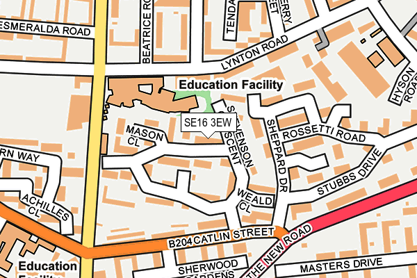 SE16 3EW map - OS OpenMap – Local (Ordnance Survey)