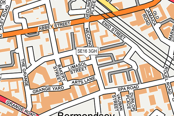 SE16 3GH map - OS OpenMap – Local (Ordnance Survey)