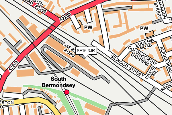 SE16 3JR map - OS OpenMap – Local (Ordnance Survey)