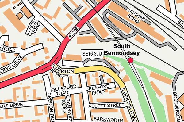 SE16 3JU map - OS OpenMap – Local (Ordnance Survey)