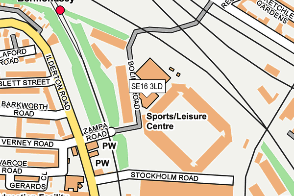 SE16 3LD map - OS OpenMap – Local (Ordnance Survey)