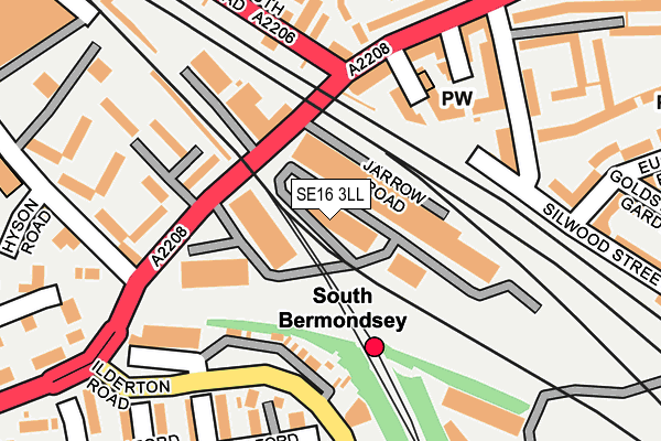 SE16 3LL map - OS OpenMap – Local (Ordnance Survey)