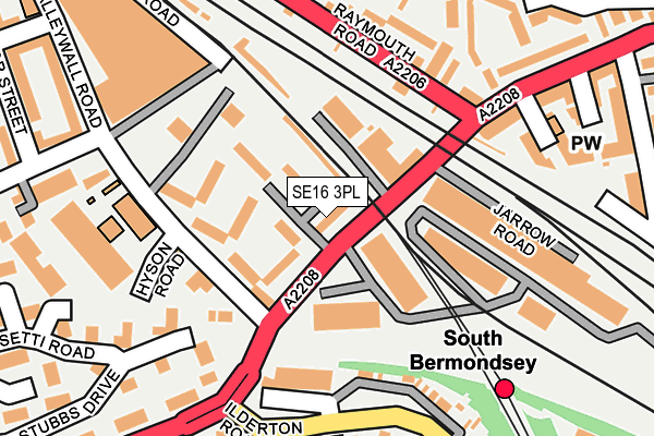SE16 3PL map - OS OpenMap – Local (Ordnance Survey)