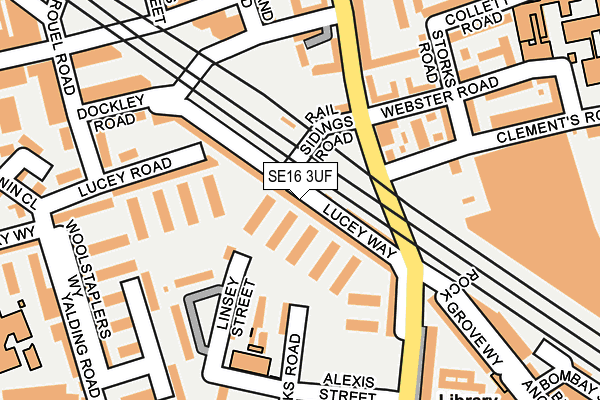 SE16 3UF map - OS OpenMap – Local (Ordnance Survey)