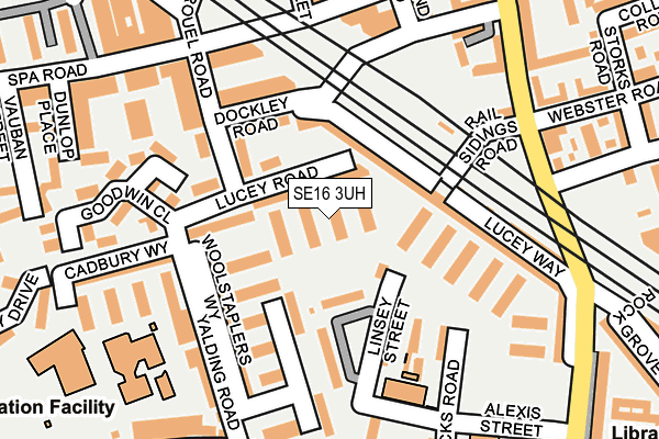 SE16 3UH map - OS OpenMap – Local (Ordnance Survey)