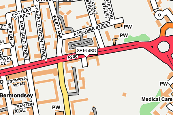 SE16 4BG map - OS OpenMap – Local (Ordnance Survey)