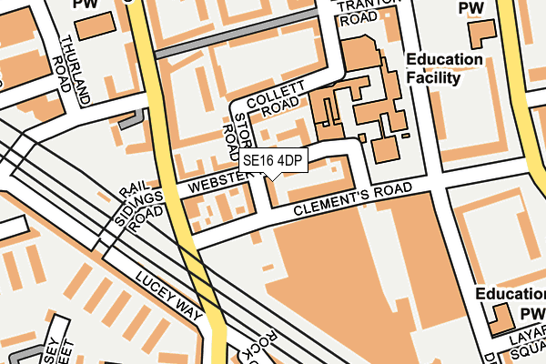 SE16 4DP map - OS OpenMap – Local (Ordnance Survey)