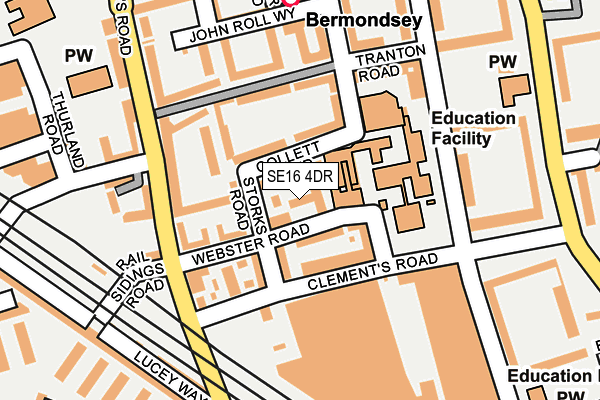 SE16 4DR map - OS OpenMap – Local (Ordnance Survey)