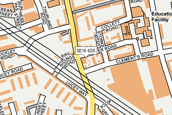 SE16 4DS map - OS OpenMap – Local (Ordnance Survey)