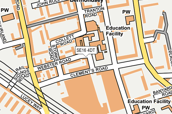 SE16 4DT map - OS OpenMap – Local (Ordnance Survey)