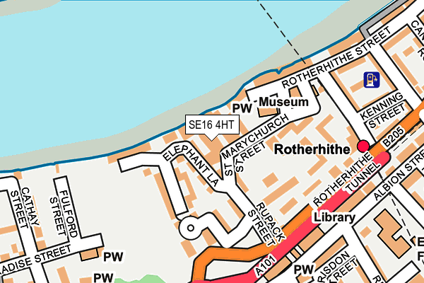 SE16 4HT map - OS OpenMap – Local (Ordnance Survey)