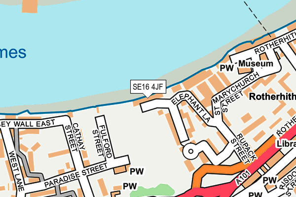SE16 4JF map - OS OpenMap – Local (Ordnance Survey)