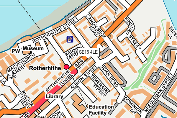 SE16 4LE map - OS OpenMap – Local (Ordnance Survey)