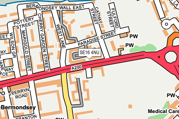 SE16 4NU map - OS OpenMap – Local (Ordnance Survey)
