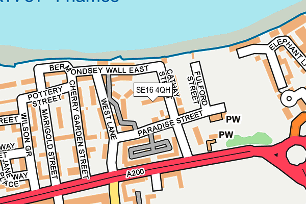 SE16 4QH map - OS OpenMap – Local (Ordnance Survey)