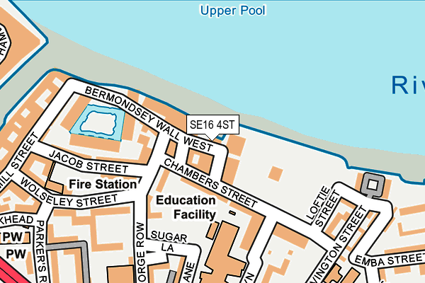 SE16 4ST map - OS OpenMap – Local (Ordnance Survey)