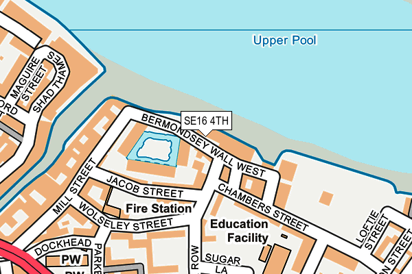 SE16 4TH map - OS OpenMap – Local (Ordnance Survey)