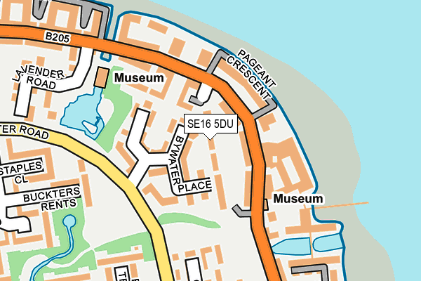 SE16 5DU map - OS OpenMap – Local (Ordnance Survey)
