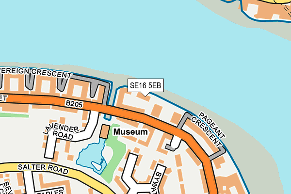 SE16 5EB map - OS OpenMap – Local (Ordnance Survey)
