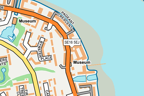 SE16 5EJ map - OS OpenMap – Local (Ordnance Survey)