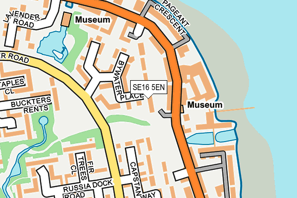 SE16 5EN map - OS OpenMap – Local (Ordnance Survey)