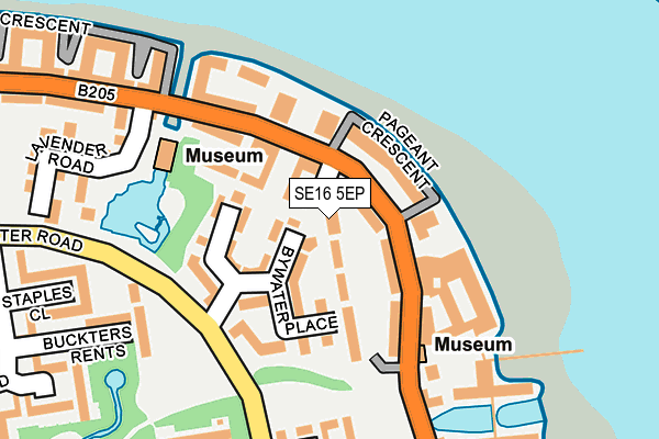 SE16 5EP map - OS OpenMap – Local (Ordnance Survey)