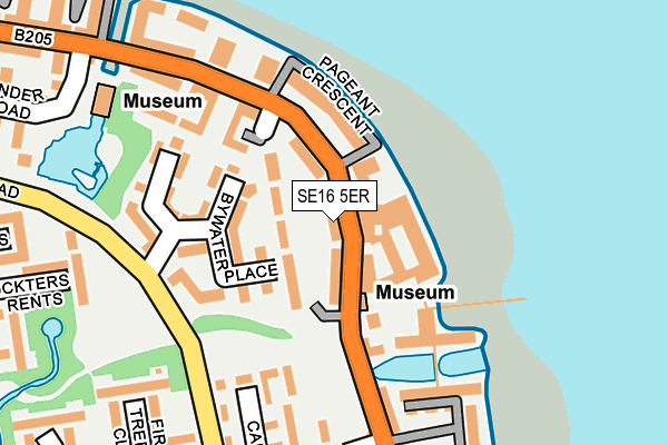 SE16 5ER map - OS OpenMap – Local (Ordnance Survey)