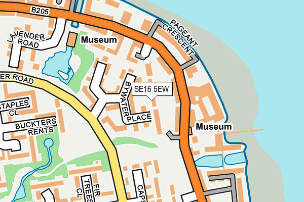 SE16 5EW map - OS OpenMap – Local (Ordnance Survey)