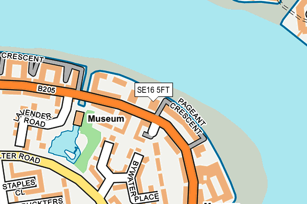 SE16 5FT map - OS OpenMap – Local (Ordnance Survey)