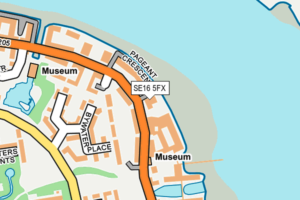 SE16 5FX map - OS OpenMap – Local (Ordnance Survey)