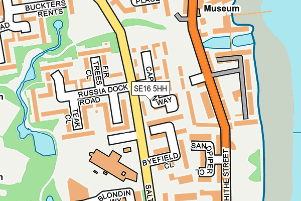 SE16 5HH map - OS OpenMap – Local (Ordnance Survey)