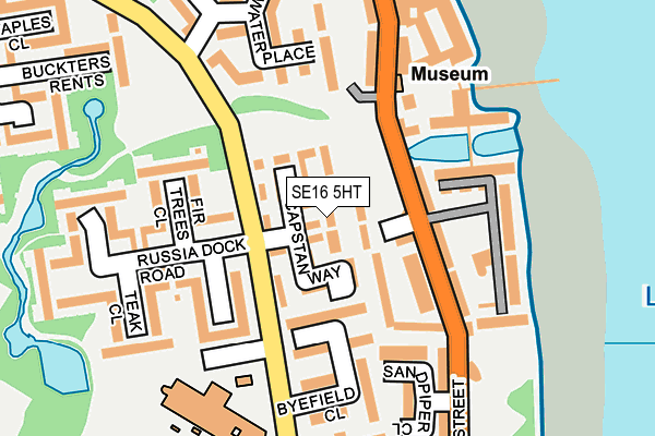 SE16 5HT map - OS OpenMap – Local (Ordnance Survey)