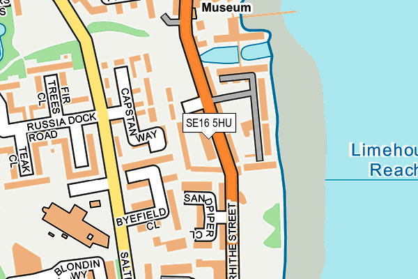 SE16 5HU map - OS OpenMap – Local (Ordnance Survey)