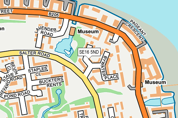 SE16 5ND map - OS OpenMap – Local (Ordnance Survey)