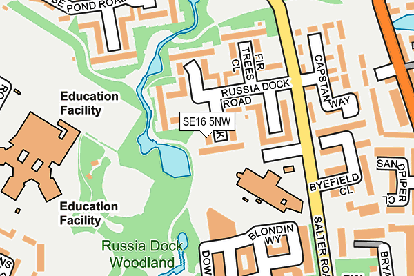 SE16 5NW map - OS OpenMap – Local (Ordnance Survey)