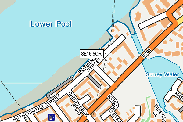 SE16 5QR map - OS OpenMap – Local (Ordnance Survey)