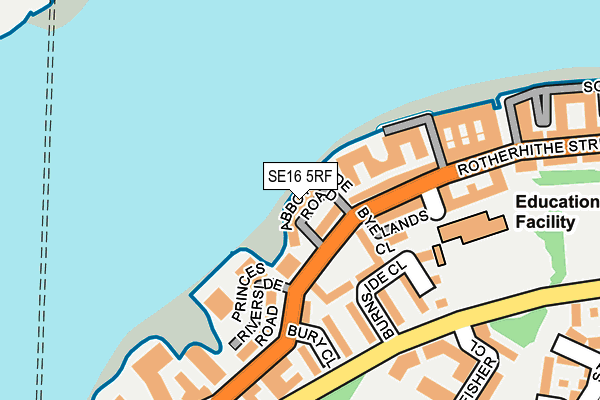 SE16 5RF map - OS OpenMap – Local (Ordnance Survey)