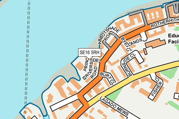 SE16 5RH map - OS OpenMap – Local (Ordnance Survey)