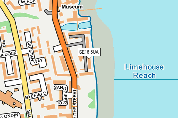 SE16 5UA map - OS OpenMap – Local (Ordnance Survey)