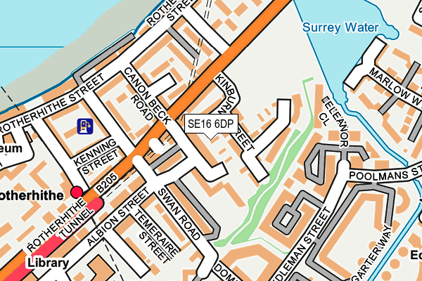 SE16 6DP map - OS OpenMap – Local (Ordnance Survey)