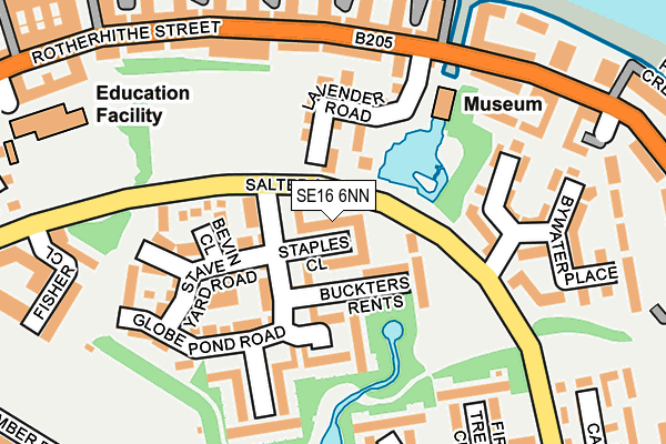 SE16 6NN map - OS OpenMap – Local (Ordnance Survey)