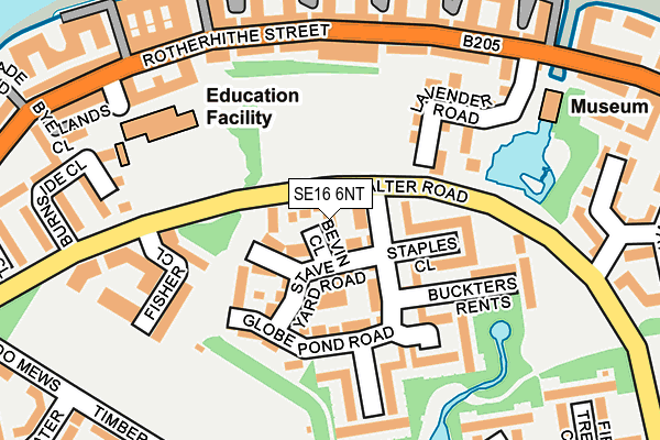 SE16 6NT map - OS OpenMap – Local (Ordnance Survey)