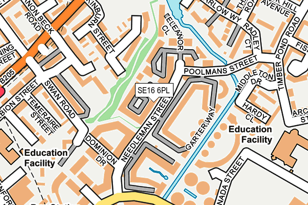 SE16 6PL map - OS OpenMap – Local (Ordnance Survey)