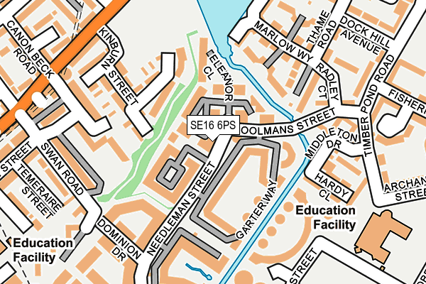 SE16 6PS map - OS OpenMap – Local (Ordnance Survey)