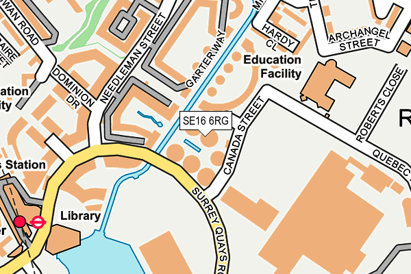 SE16 6RG map - OS OpenMap – Local (Ordnance Survey)