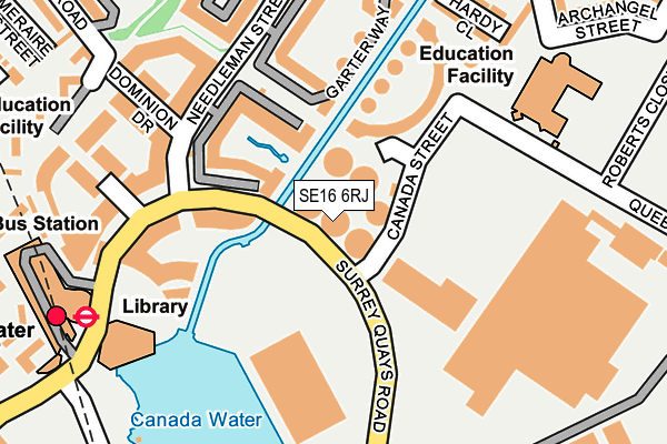 SE16 6RJ map - OS OpenMap – Local (Ordnance Survey)