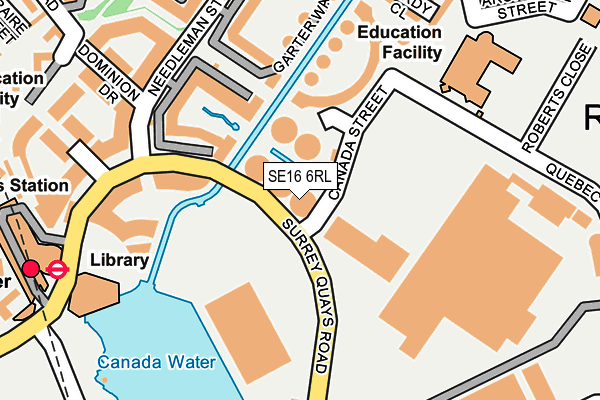 SE16 6RL map - OS OpenMap – Local (Ordnance Survey)