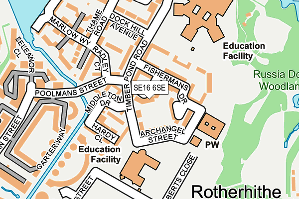 SE16 6SE map - OS OpenMap – Local (Ordnance Survey)