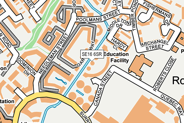 SE16 6SR map - OS OpenMap – Local (Ordnance Survey)