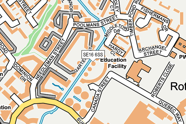 SE16 6SS map - OS OpenMap – Local (Ordnance Survey)